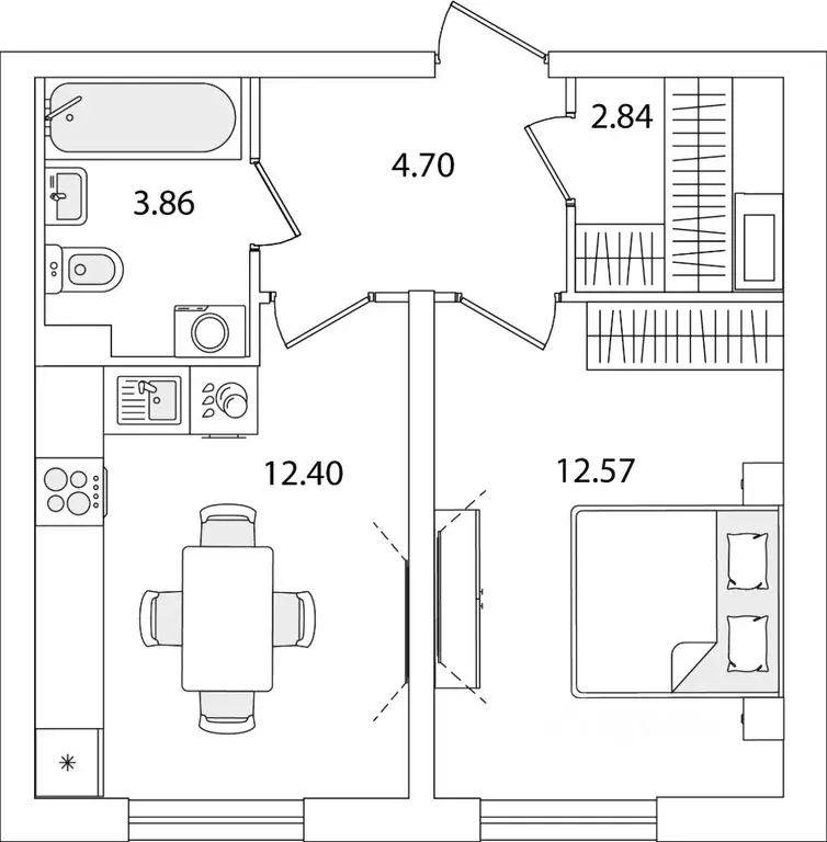 1-к кв. Санкт-Петербург ул. Тамбасова, 5Н (36.37 м) - Фото 0