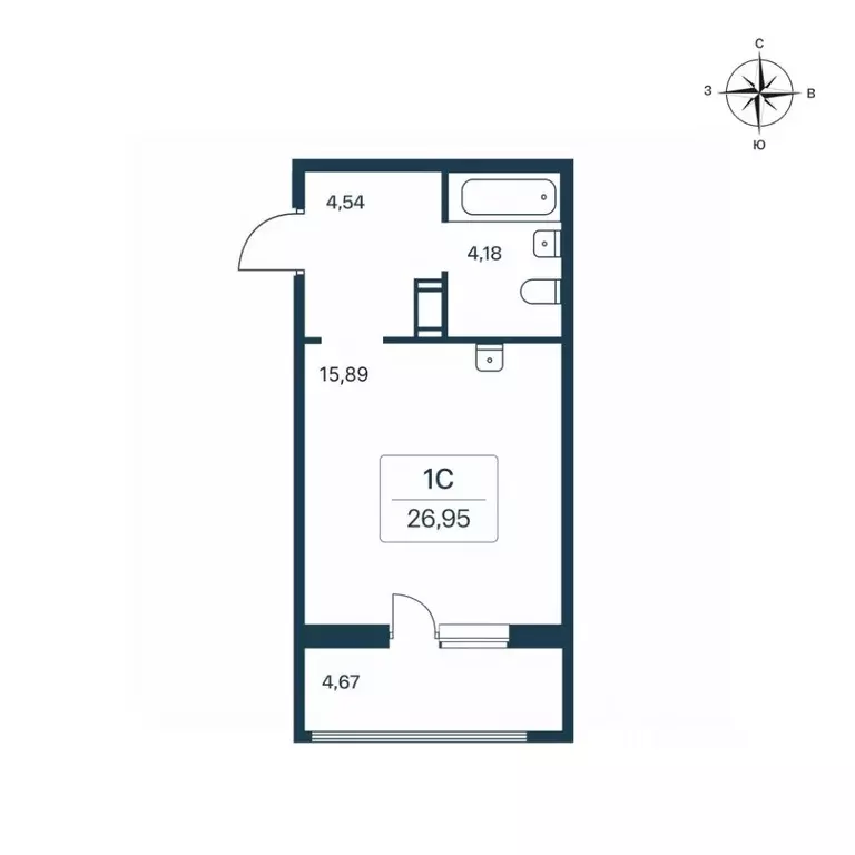Студия Ленинградская область, Всеволожский район, Заневское городское ... - Фото 1