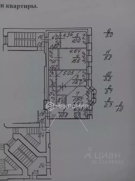 Комната Санкт-Петербург просп. Малый Петроградской стороны, 20 (15.5 ... - Фото 2