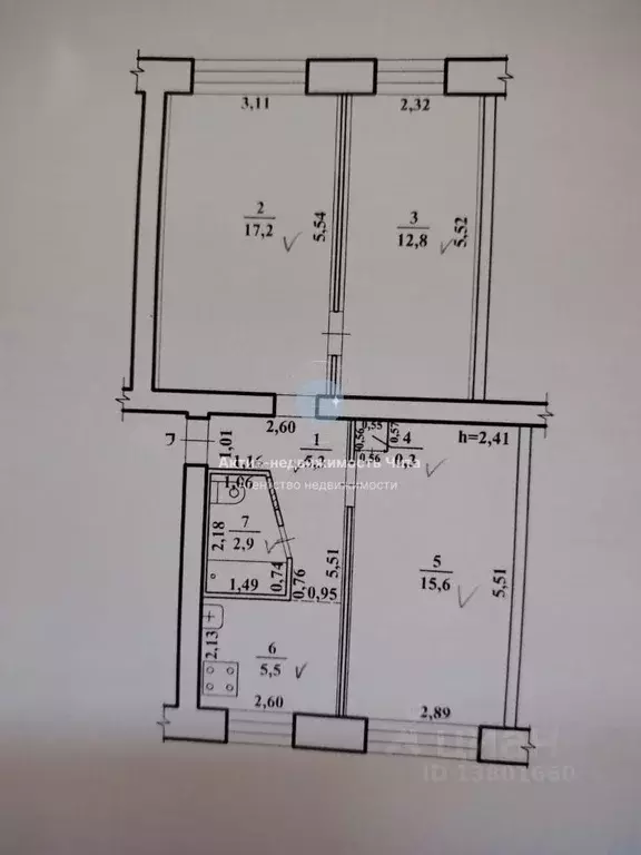 3-к кв. Забайкальский край, Чита ул. Бабушкина, 98Б (59.6 м) - Фото 2