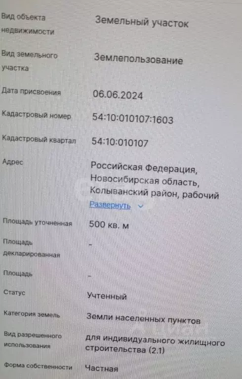 Участок в Новосибирская область, Колывань рп ул. Фрунзе, 20 (5.0 сот.) - Фото 1