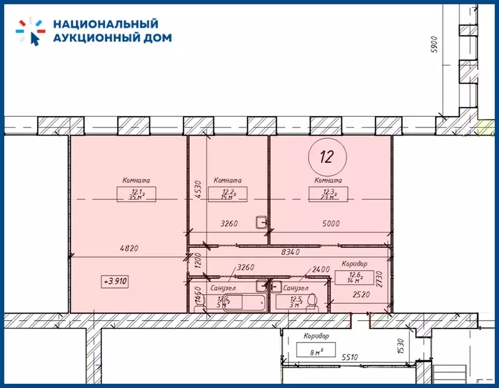 3-к кв. Санкт-Петербург пос. Стрельна, Санкт-Петербургское ш., 82а ... - Фото 0