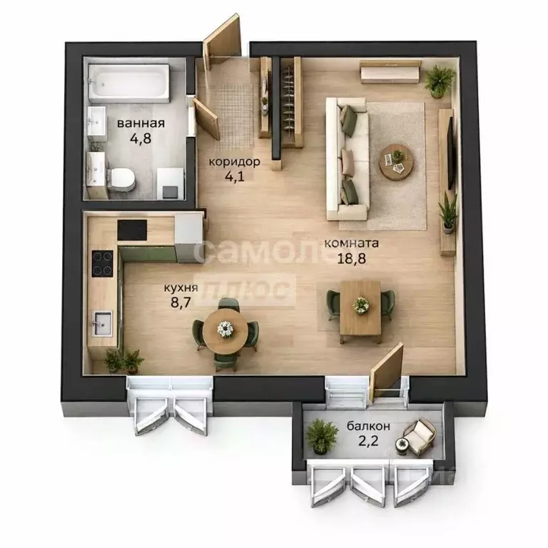 1-к кв. Башкортостан, Уфа ул. Космонавтов, 11 (37.1 м) - Фото 2