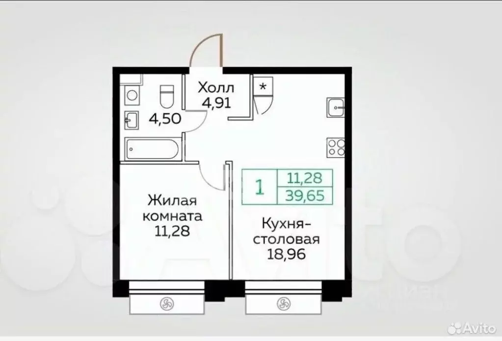 2-к кв. Московская область, Мытищи Новомытищинский просп., 4А (39.7 м) - Фото 2