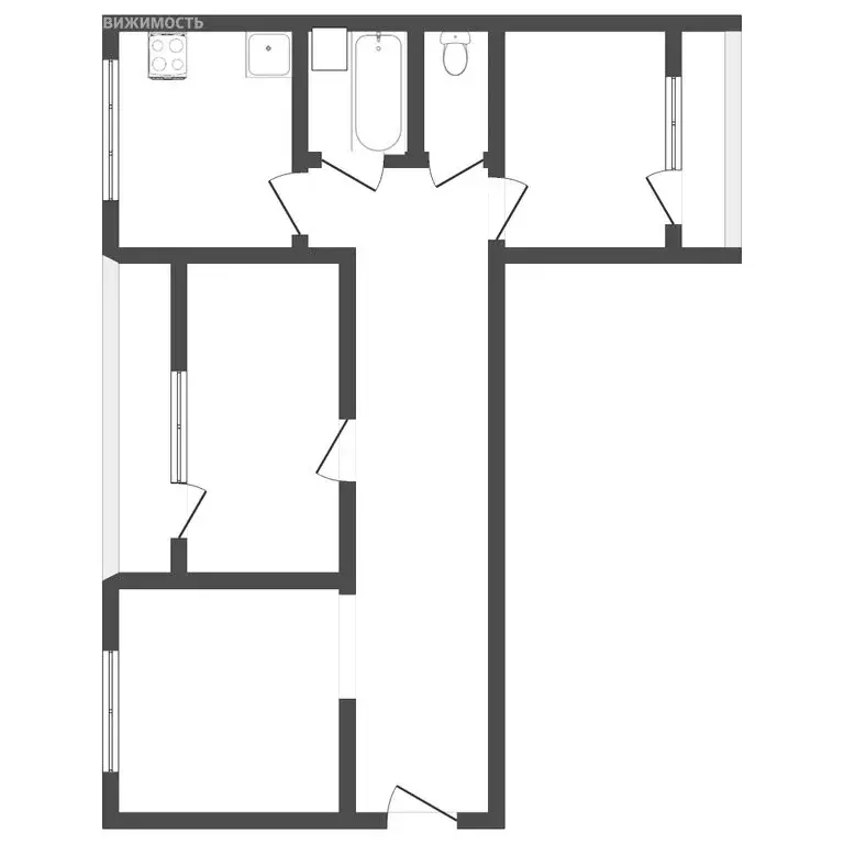 3-комнатная квартира: Ставрополь, улица Некрасова, 84 (72 м) - Фото 0