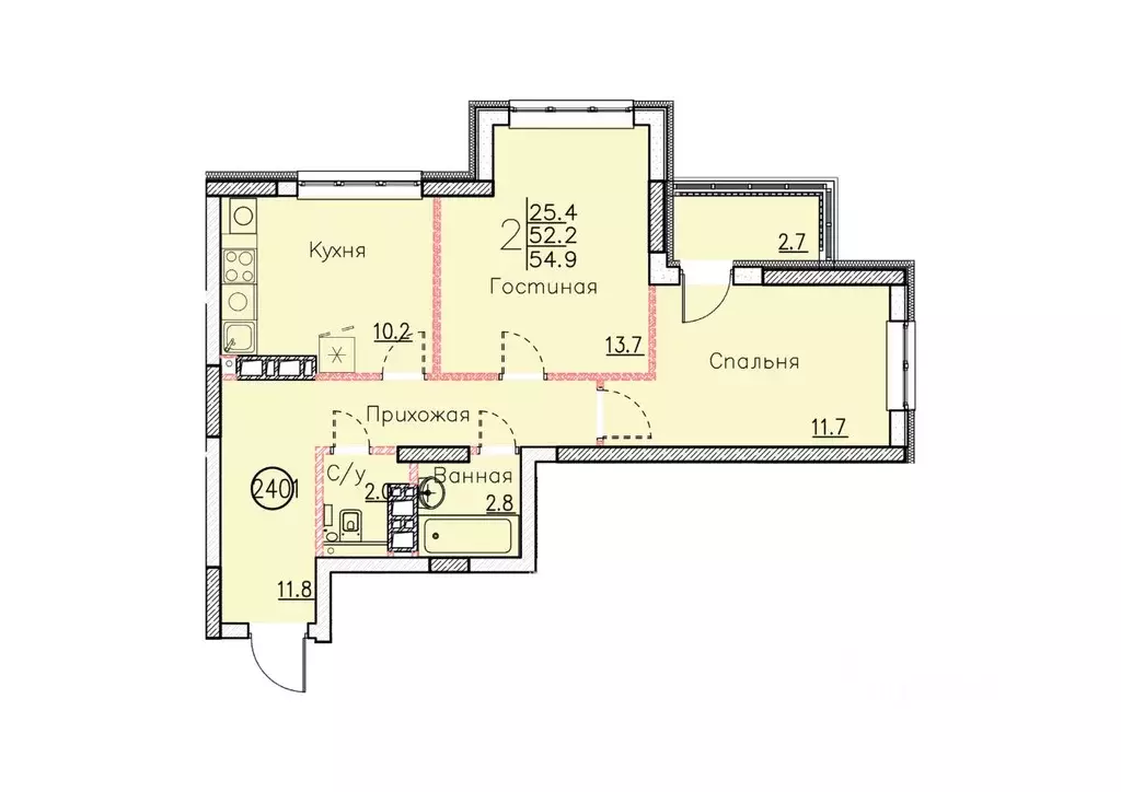 Свободной планировки кв. Саратовская область, Энгельс ул. Марины ... - Фото 1
