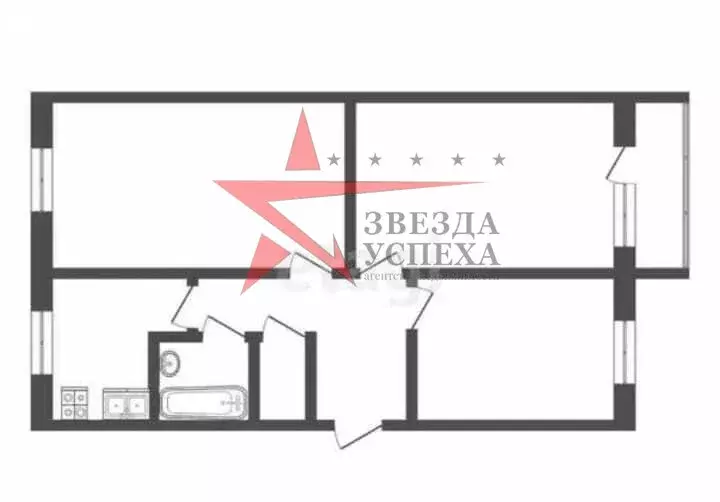 3-комнатная квартира: Тюмень, улица Энергетиков, 51А (61.6 м) - Фото 0