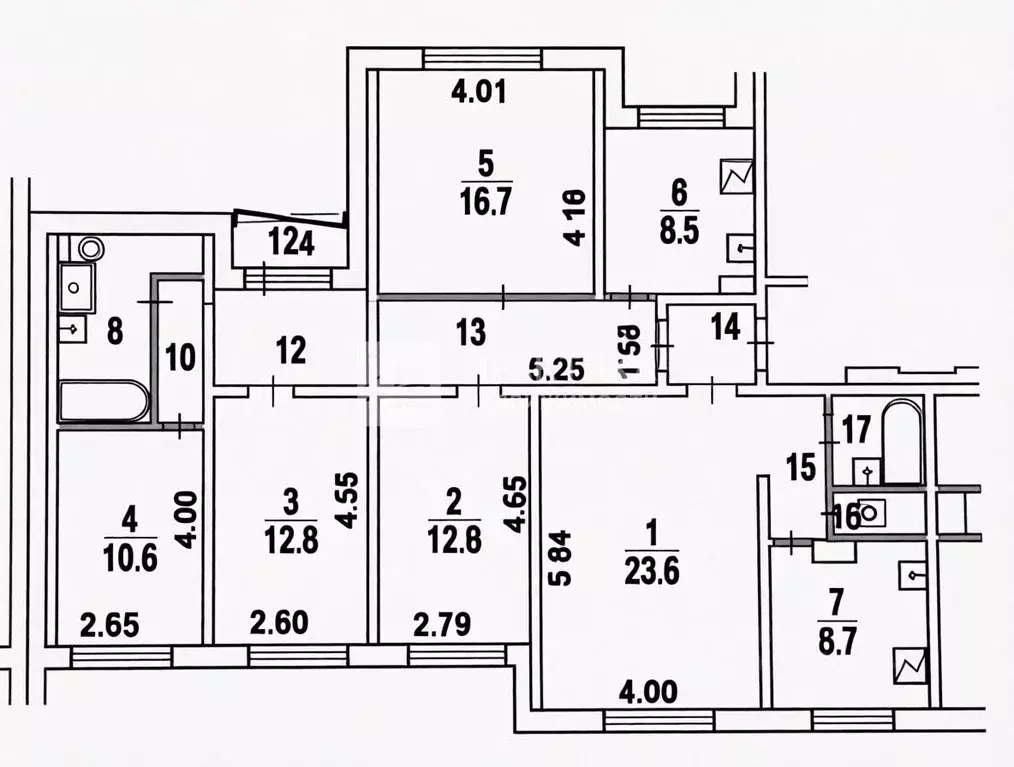 5-к кв. Москва 2-я Мелитопольская ул., 21К3 (124.3 м) - Фото 2