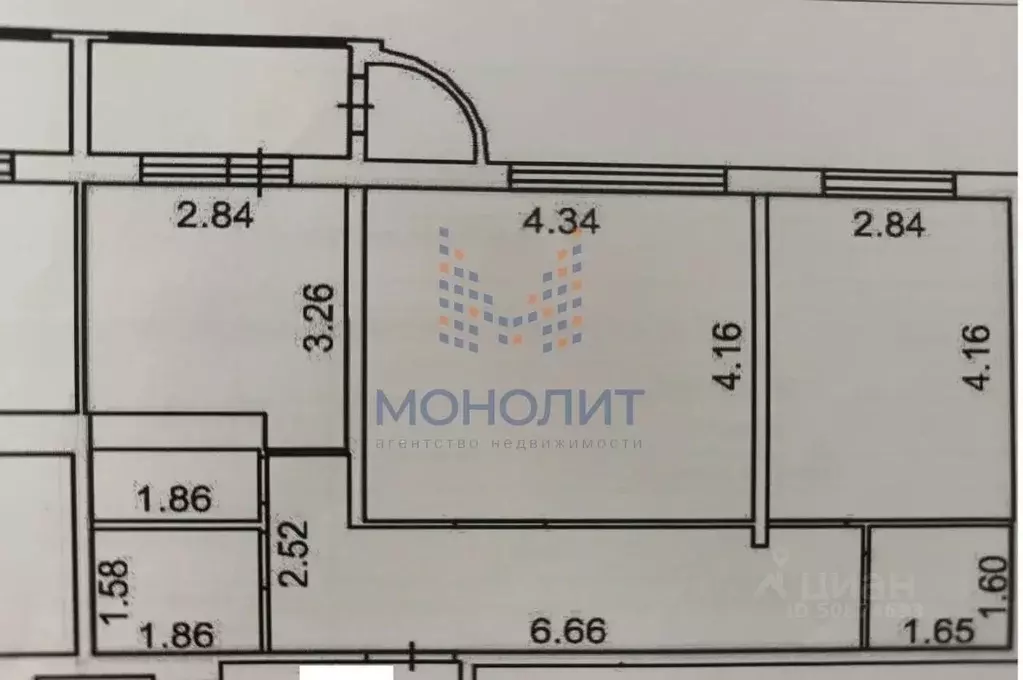 2-к кв. Москва, Москва, Московский г. ул. Никитина, 8 (57.1 м) - Фото 2