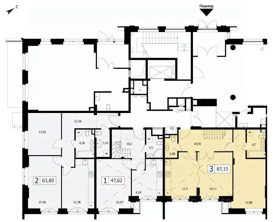 2-к кв. Москва ул. Маршала Тимошенко, 8 (62.9 м) - Фото 1