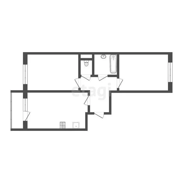 2-комнатная квартира: Люберцы, улица Юности, 11 (61.34 м) - Фото 0
