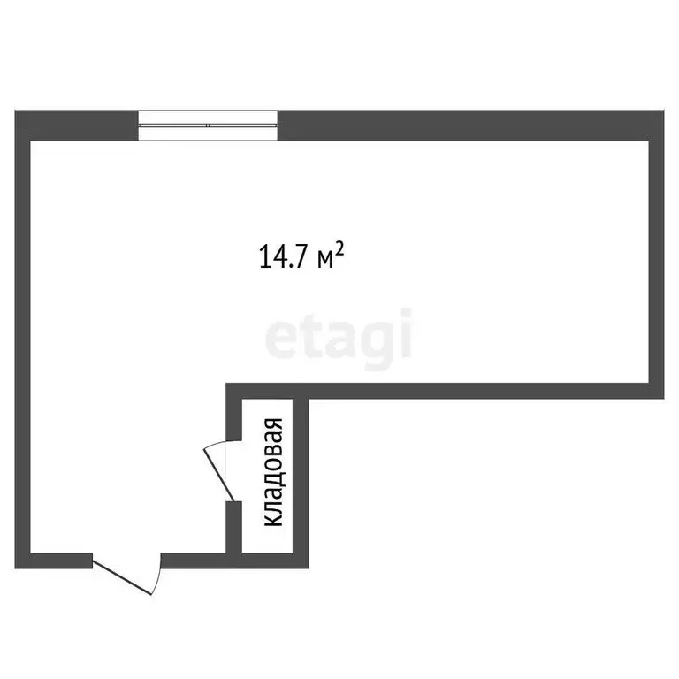 1к в -комнатной квартире (14.7 м) - Фото 1