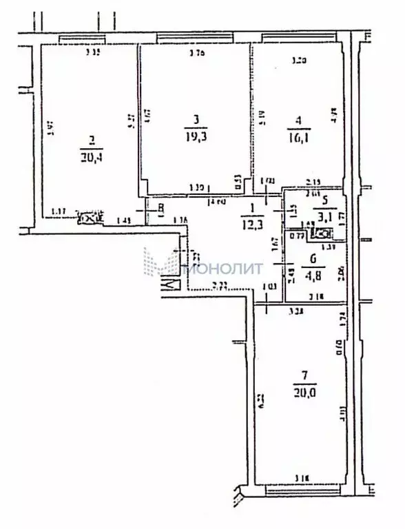 3-комнатная квартира: Нижний Новгород, улица Белинского, 66 (96 м) - Фото 0