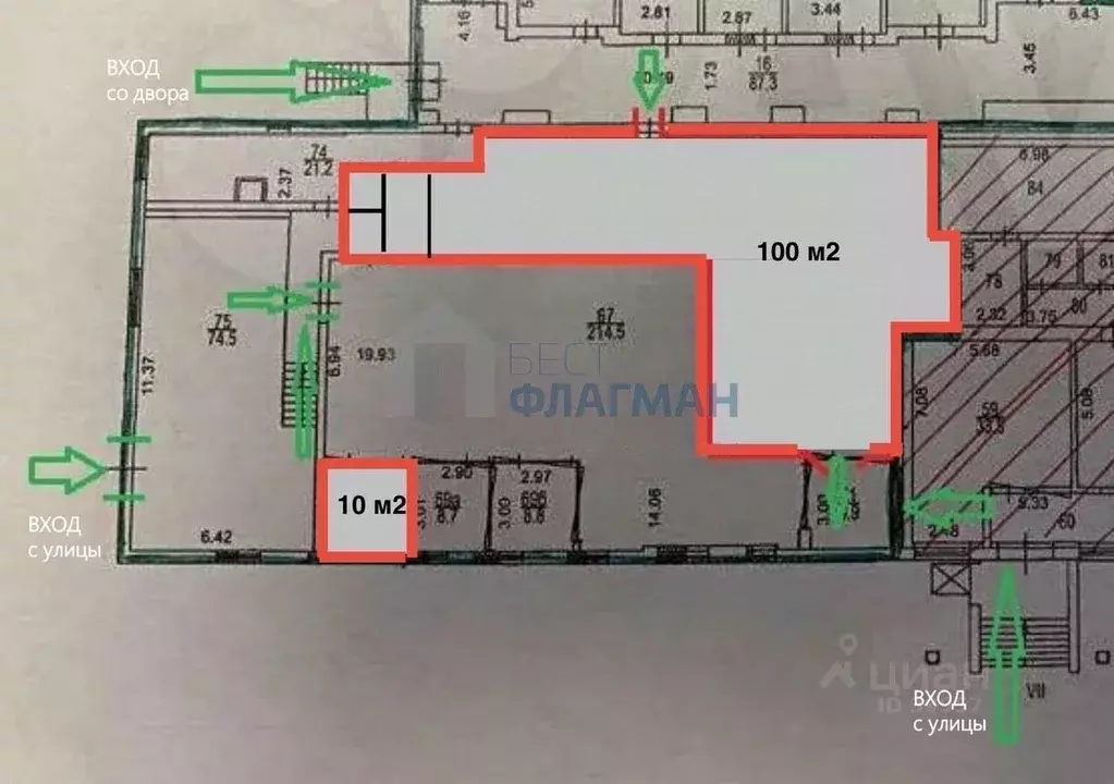 Торговая площадь в Москва Новотушинский проезд, 8К1 (130 м) - Фото 2