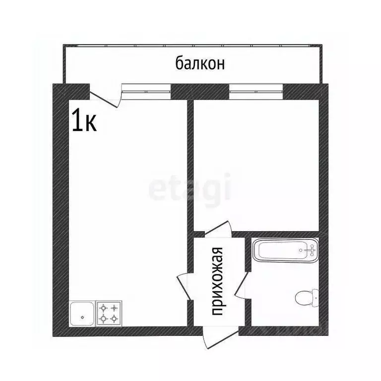 1-к кв. Ханты-Мансийский АО, Сургут ул. Бахилова, 1 (30.0 м) - Фото 1