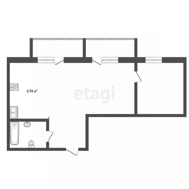 1-к кв. Севастополь ул. Горпищенко, 98А (41.5 м) - Фото 1