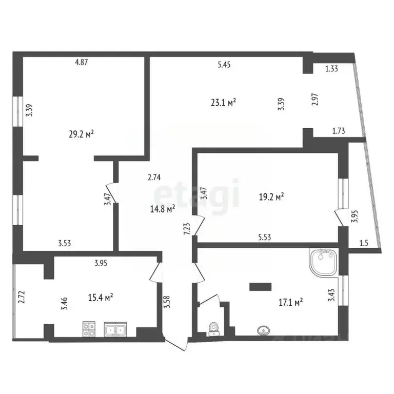 3-к кв. Ханты-Мансийский АО, Ханты-Мансийск ул. Чехова, 63А (119.8 м) - Фото 1