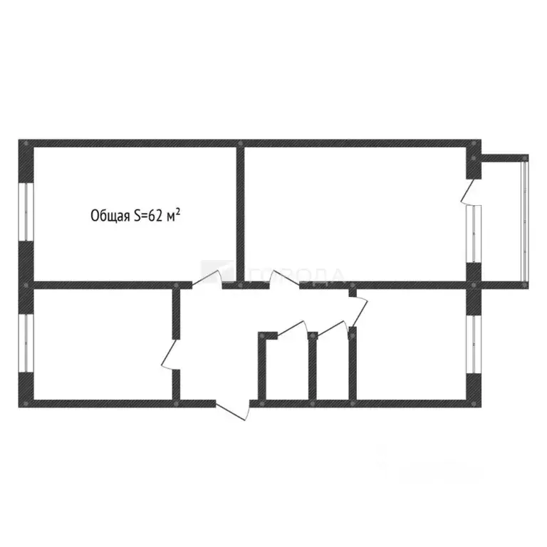3-к кв. Алтайский край, Барнаул ул. Георгиева, 6 (62.0 м) - Фото 1