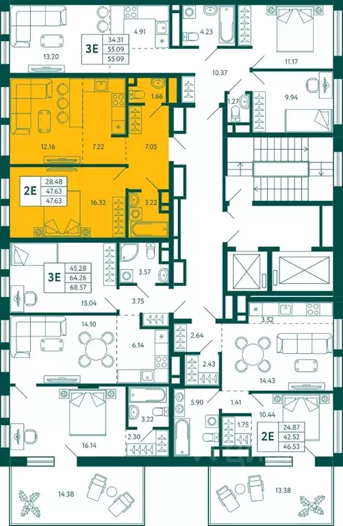 1-к кв. Башкортостан, Уфа Зеленая Роща жилрайон, Терле Парк жилой ... - Фото 2