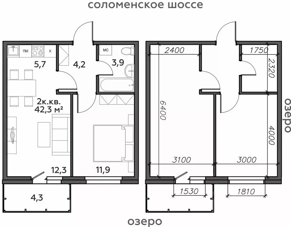 2-к кв. Карелия, Петрозаводск Район Северная промзона, Вороний Наволок ... - Фото 1