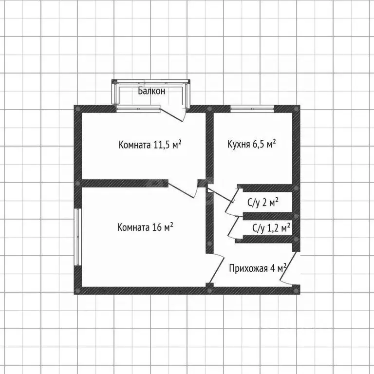 2-к кв. Адыгея, Майкоп Спортивная ул., 4А (41.2 м) - Фото 2