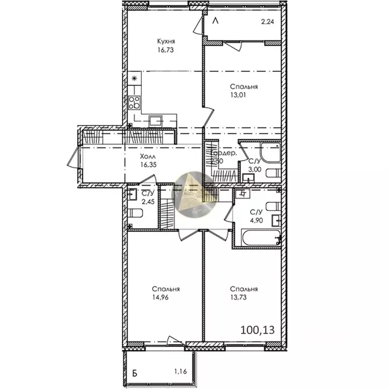 3-к кв. Санкт-Петербург, Санкт-Петербург, Сестрорецк Авиационная ул., ... - Фото 2