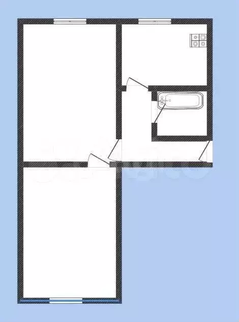 2-к. квартира, 46,7 м, 2/5 эт. - Фото 0