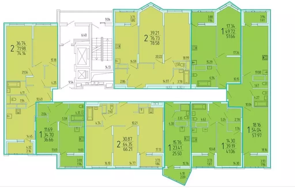 2-к кв. Пензенская область, Пенза ул. Кордон Студеный, 48 (78.18 м) - Фото 2