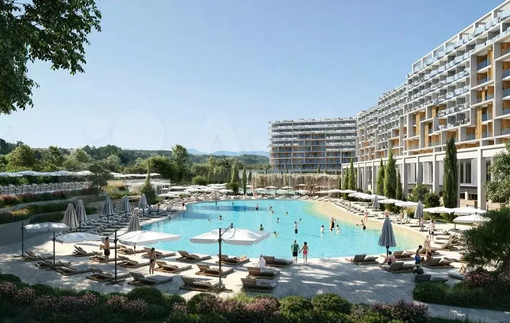 Апартаменты-студия, 28,1 м, 3/9 эт. - Фото 1