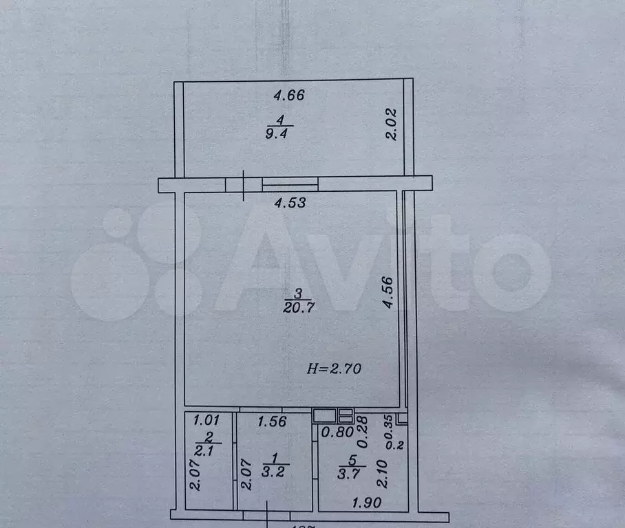 Квартира-студия, 39 м, 5/7 эт. - Фото 0