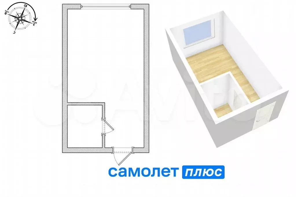 Квартира-студия, 17,5 м, 1/9 эт. - Фото 0
