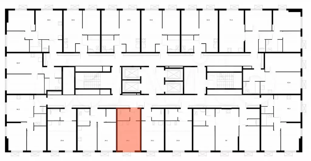 Квартира-студия, 20,1 м, 27/33 эт. - Фото 1
