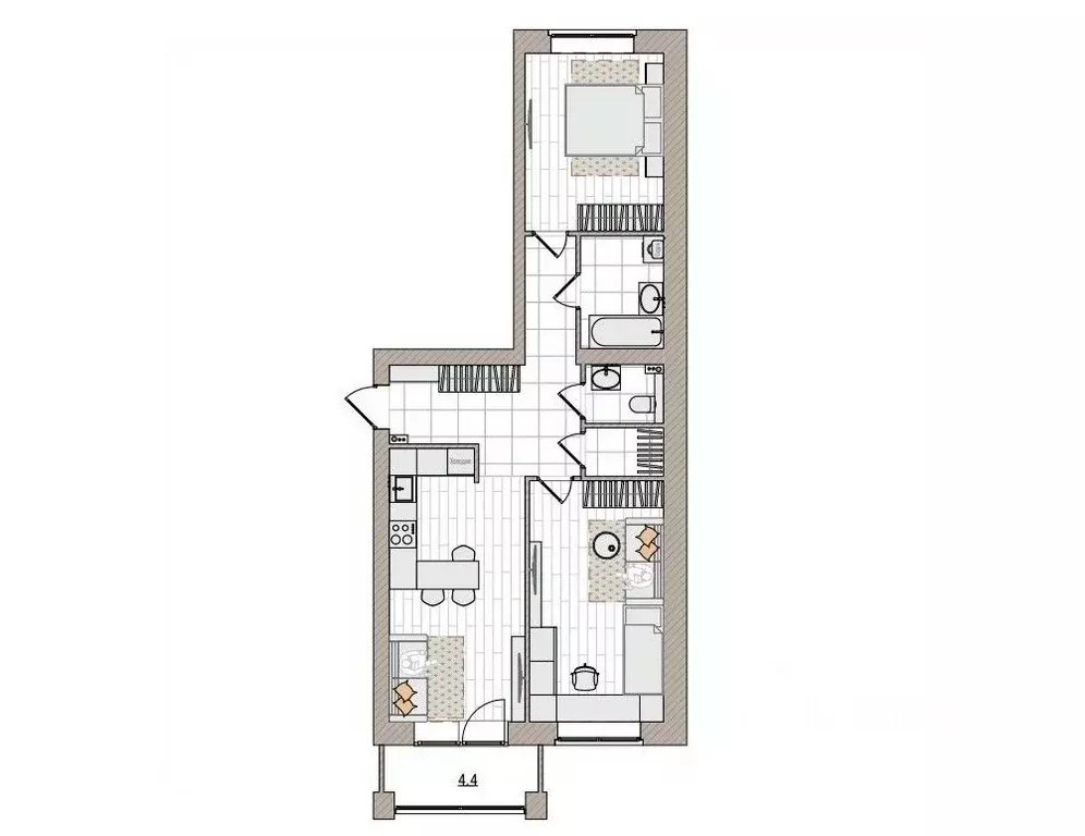3-к кв. Кировская область, Киров городской округ, пос. Чистые Пруды ... - Фото 1