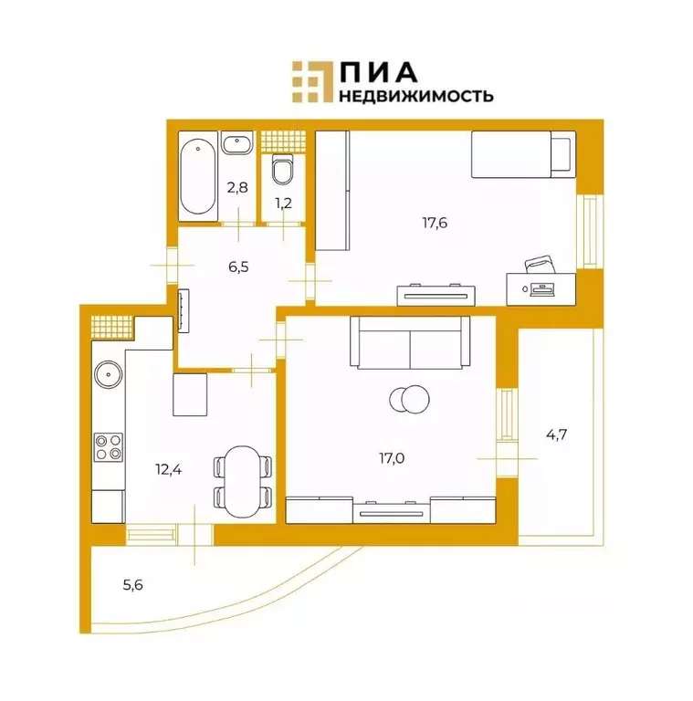2-к кв. Санкт-Петербург Ленинский просп., 78к2 (57.5 м) - Фото 2
