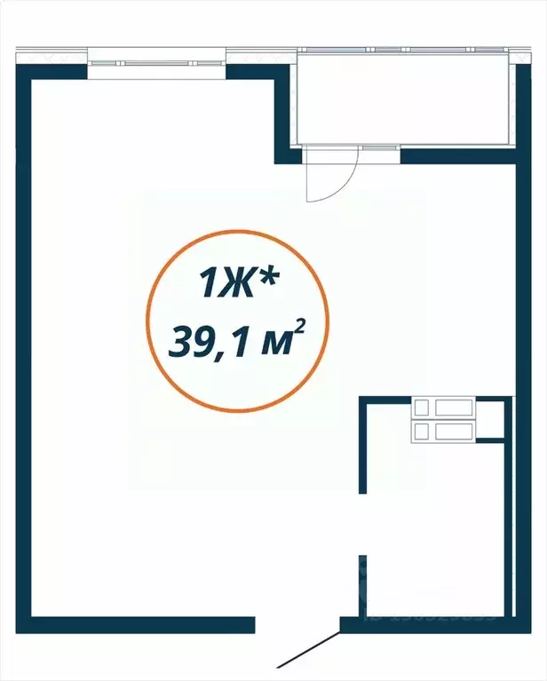 Студия Приморский край, Находка  (39.1 м) - Фото 1