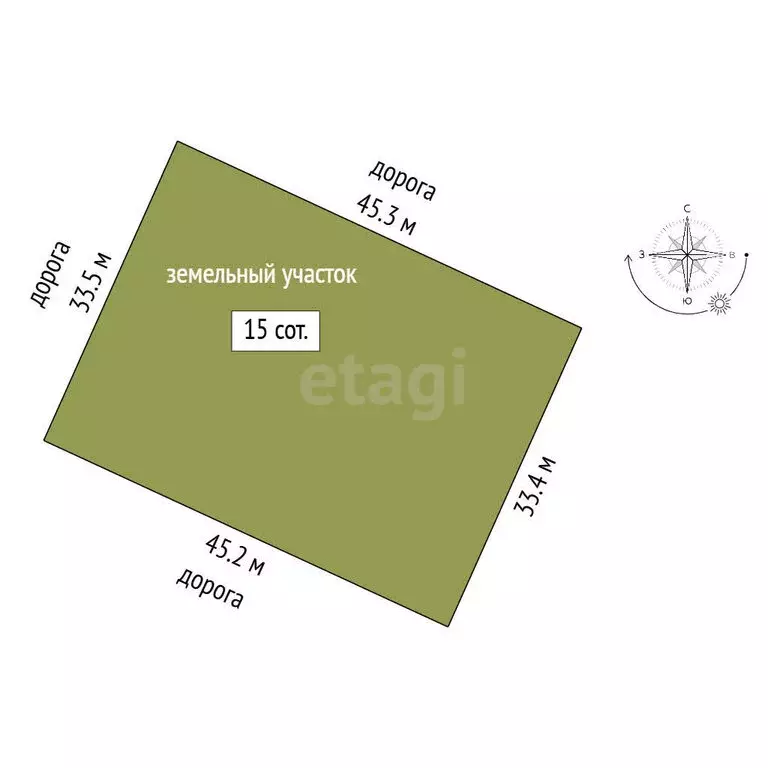 Участок в село Нижнее Абдулово, улица Рагата Фархутдинова (15 м) - Фото 1