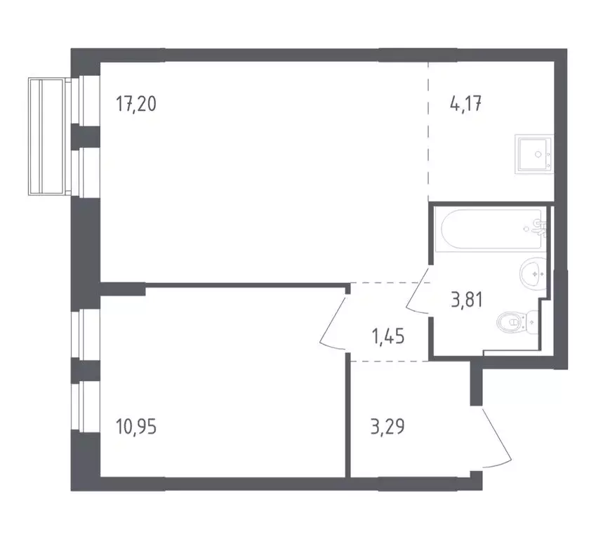 1-комнатная квартира: село Лайково, микрорайон Город-Событие, ЖК ... - Фото 1