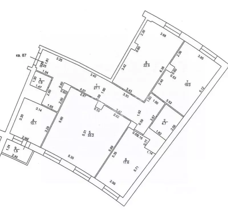 3-к кв. Татарстан, Казань Чистопольская ул., 38 (107.0 м) - Фото 1