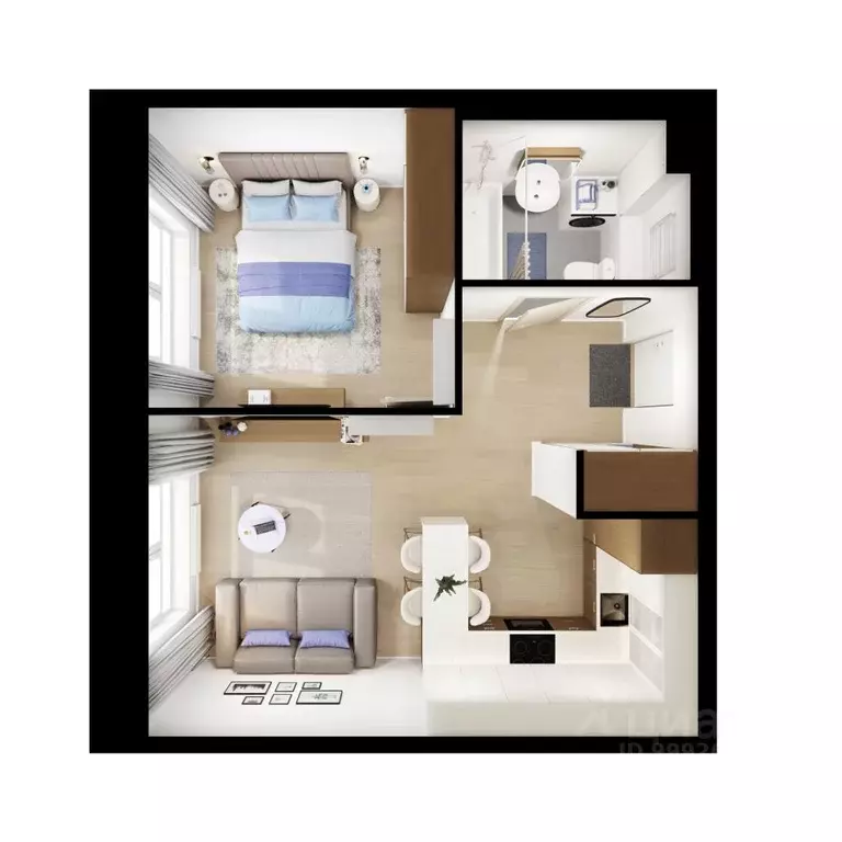 1-к кв. Москва Люблинский парк жилой комплекс, к18-20 (39.3 м) - Фото 1