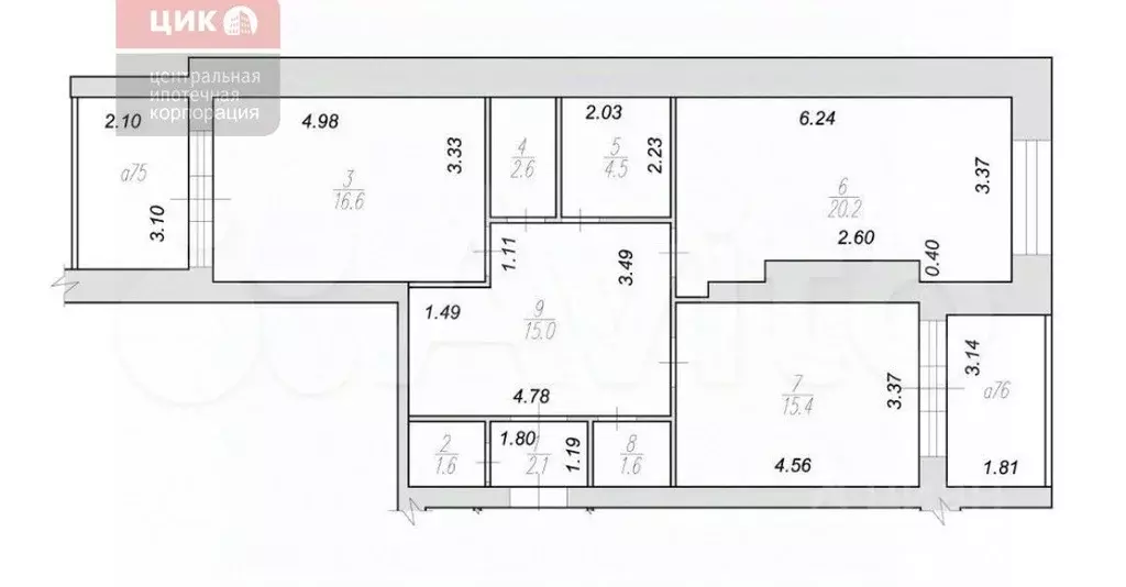 2-к кв. Рязанская область, Рязань Садовая ул., 33 (79.6 м) - Фото 1