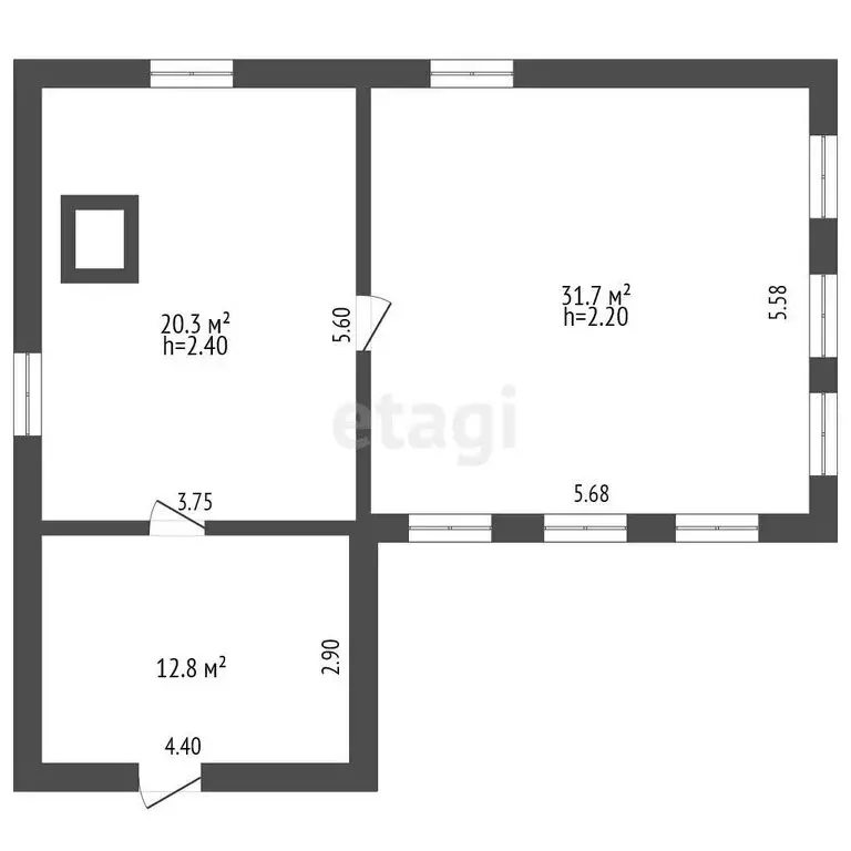 Дом в Ишим, улица Радищева (52.7 м) - Фото 2