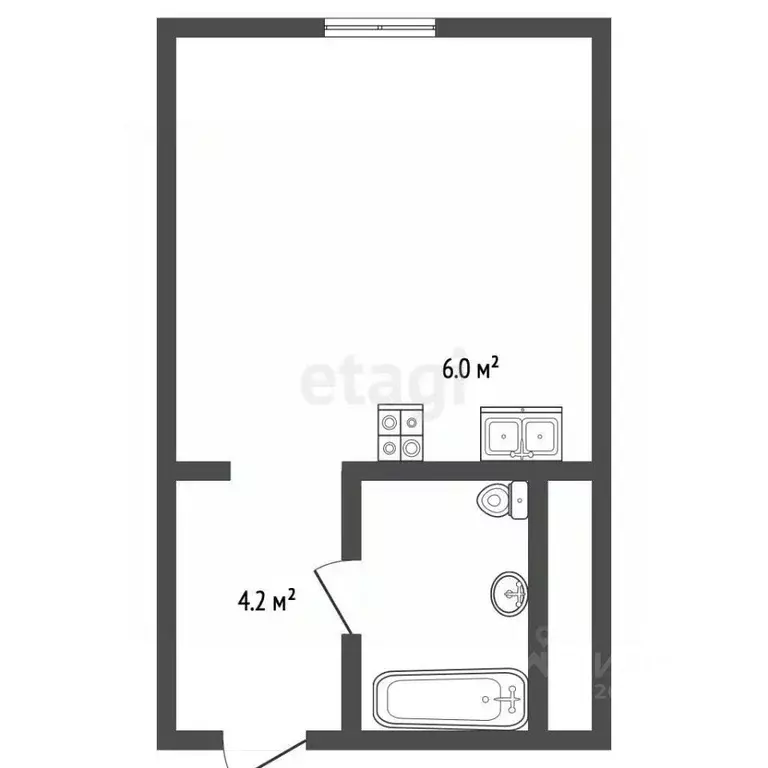 Студия Москва ул. Годовикова, 11к3 (28.1 м) - Фото 2