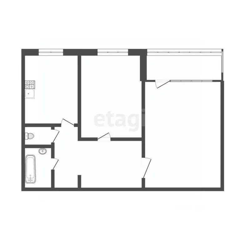 2-к кв. Воронежская область, Воронеж Спортивная наб., 3 (52.6 м) - Фото 2