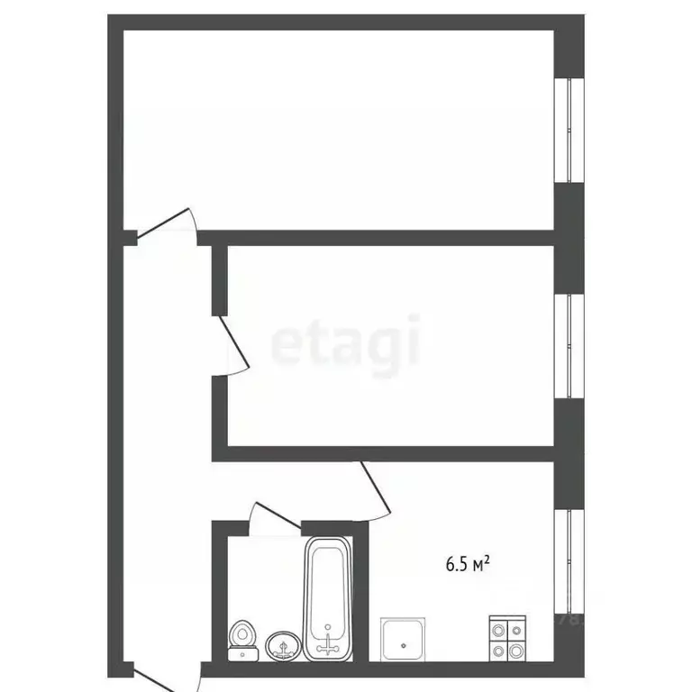 2-к кв. Московская область, Коломна Озерское ш., 35 (43.7 м) - Фото 1