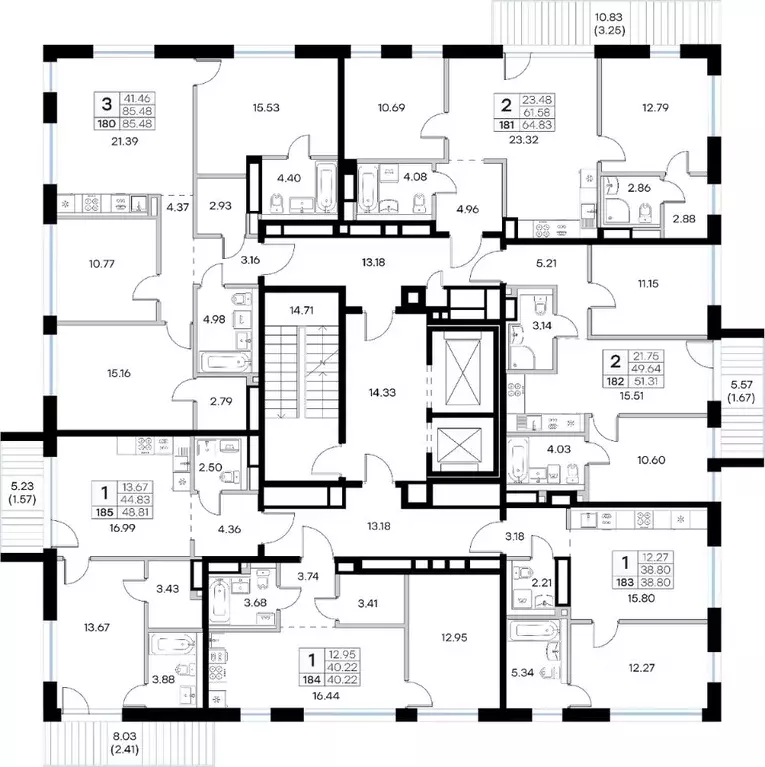 1-к кв. Татарстан, Казань Глоракс Премиум Экосити жилой комплекс (38.8 ... - Фото 2