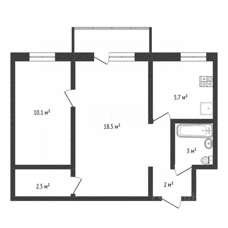 2-к кв. Нижегородская область, Нижний Новгород ул. Сазанова, 8 (41.5 ... - Фото 2