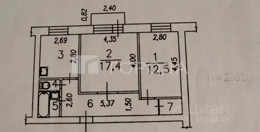 2-к кв. Кемеровская область, Новокузнецк Абашево мкр, ул. ... - Фото 2