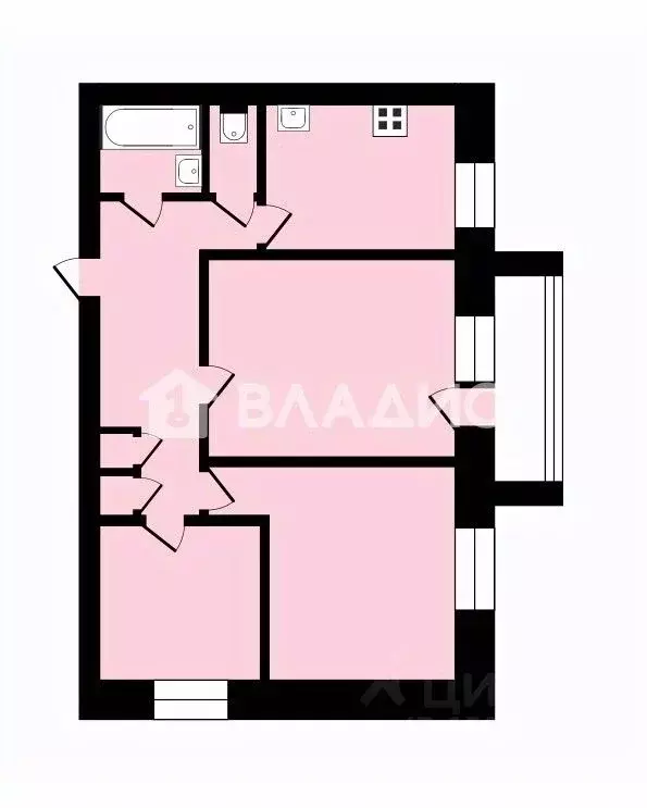 3-к кв. Липецкая область, Липецк ул. 4-я Пятилетка, 7 (58.6 м) - Фото 2