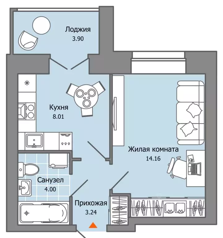 1-к кв. Ульяновская область, Ульяновск Город Новаторов жилой комплекс, ... - Фото 0