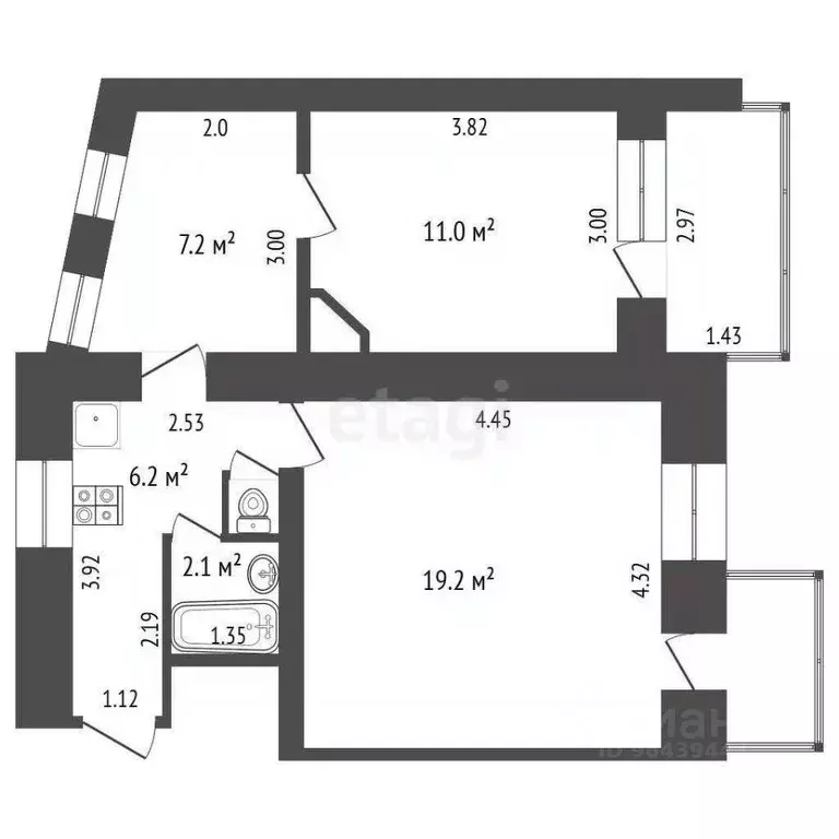 2-к кв. Крым, Ялта ул. Кирова, 153 (52.0 м) - Фото 1